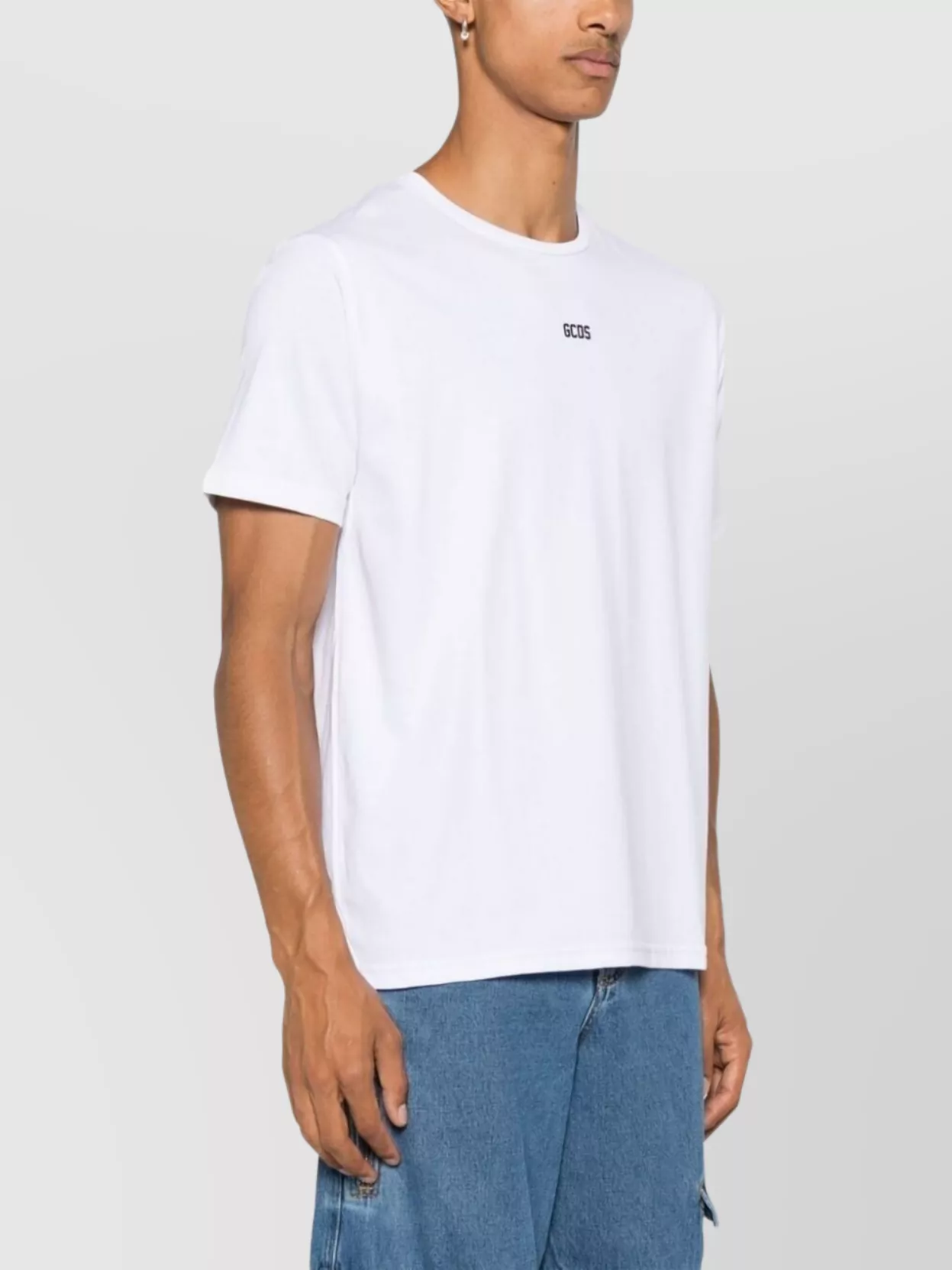 Gcds Regular Fit Crew Neck Logo T-Shirt