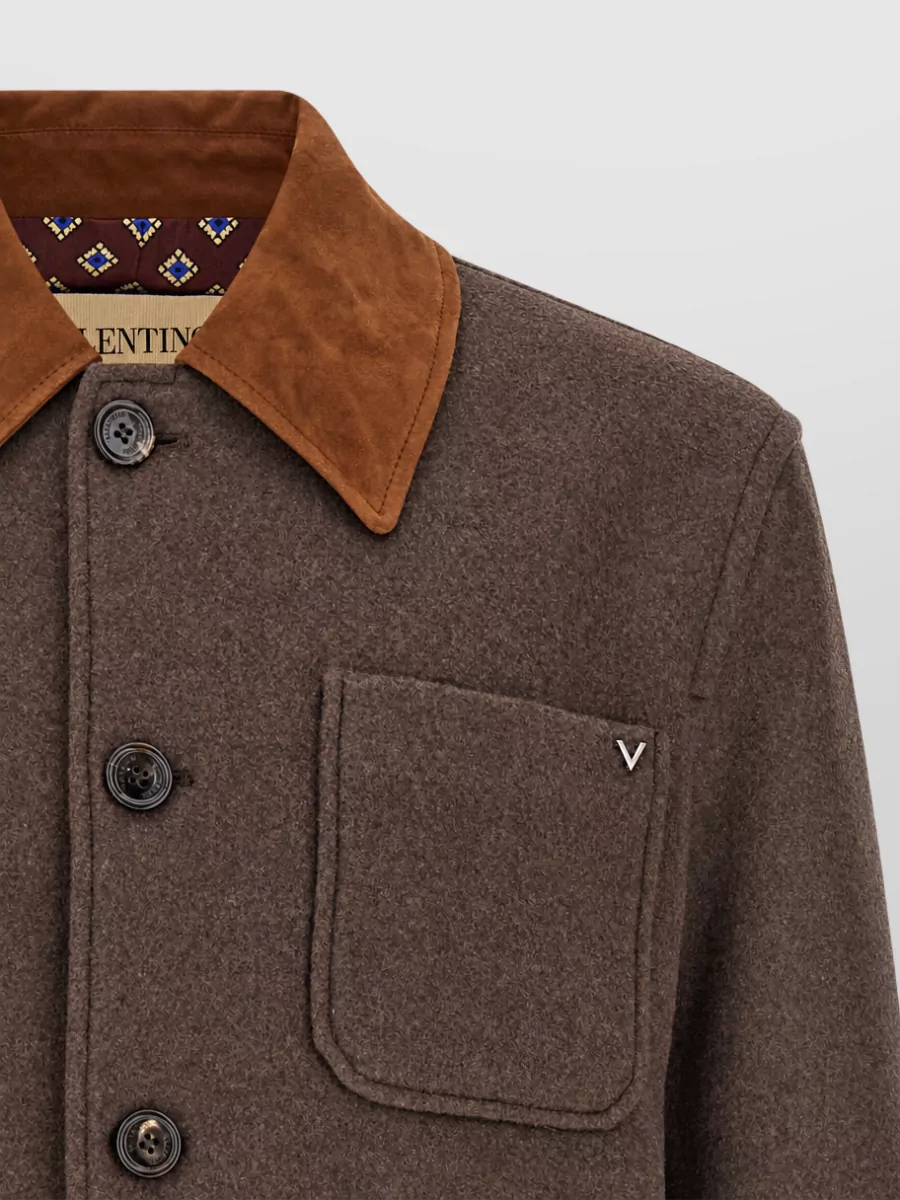 Valentino Garavani Wool Single Breasted Coat