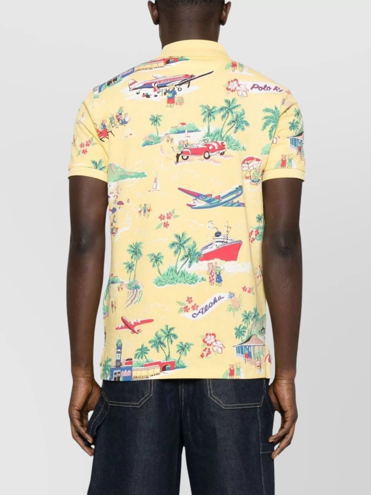 Ralph Lauren Logo Print Polo Collar Shirt