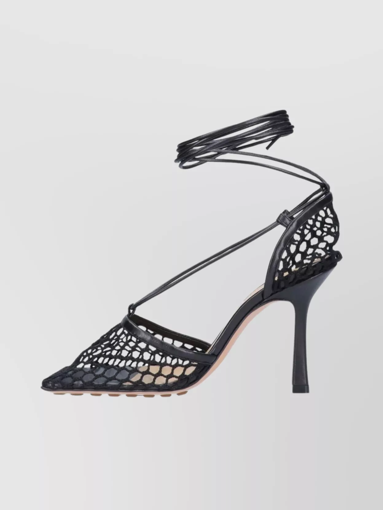 Bottega Veneta Stylish Open Mesh Pointed Toe Pumps