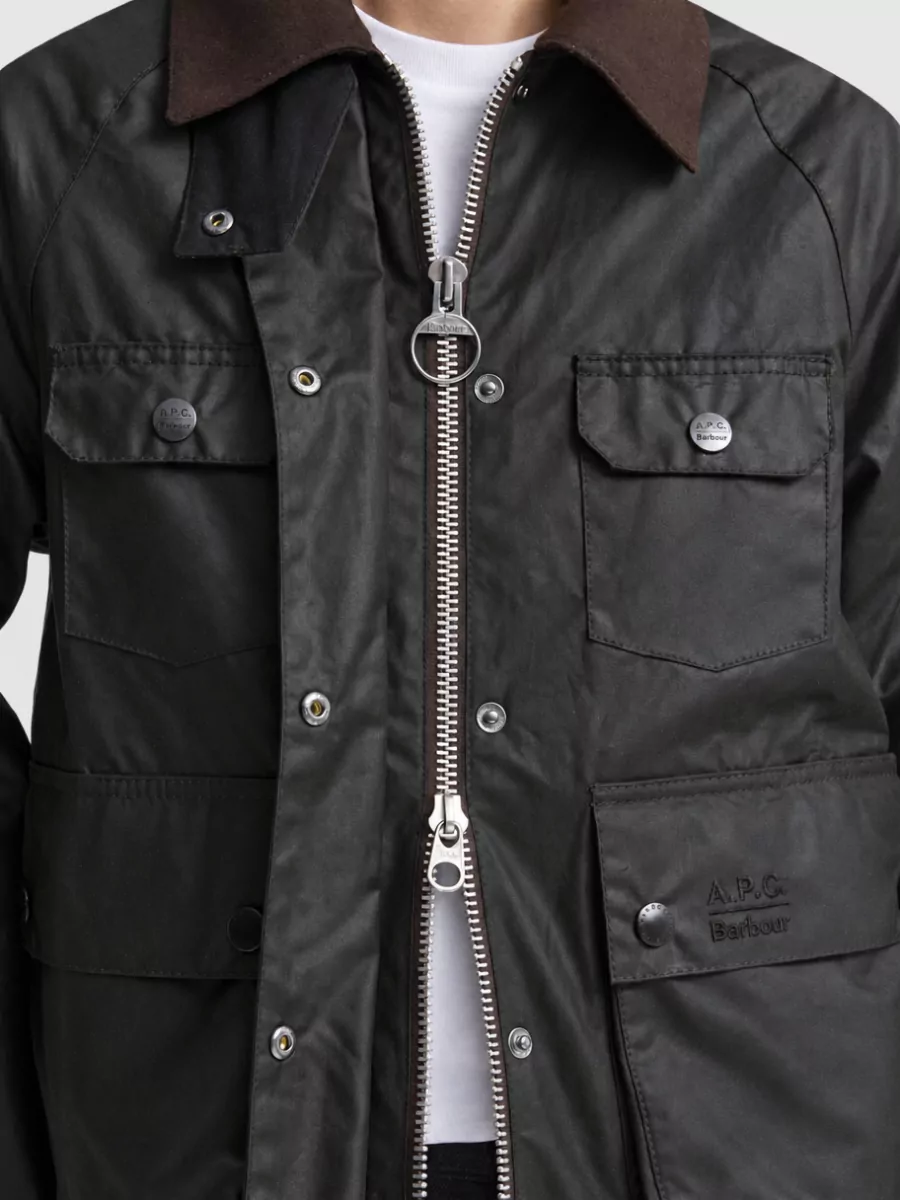 Barbour Waxed Cotton Single-Breasted Coat