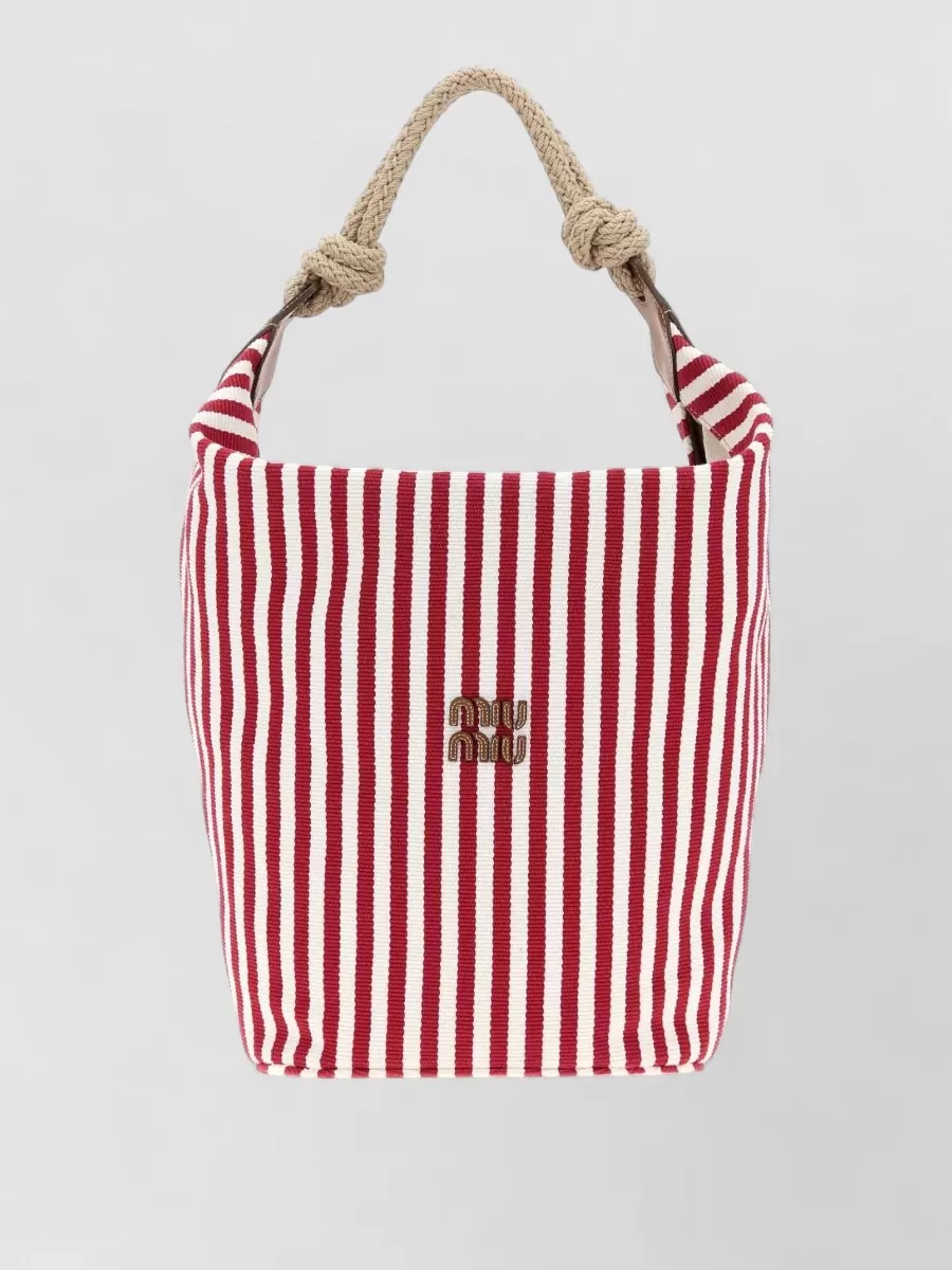 Miu Miu na cotton canvas bucket bag