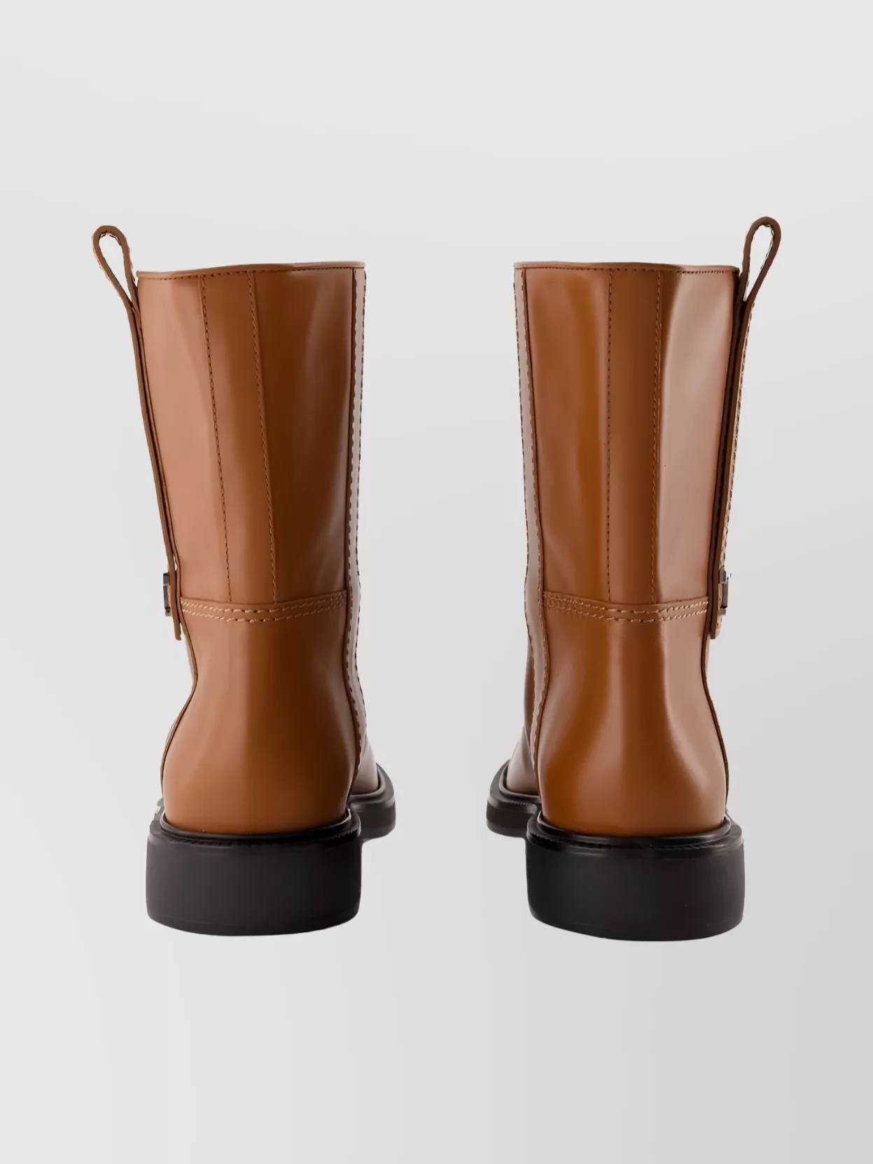 Tod's Gomma 20l Leather Ankle Boots Block Heel In Brown