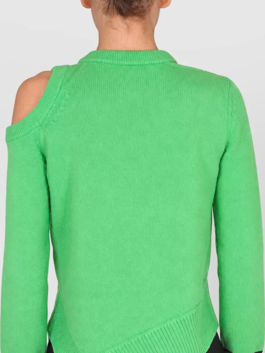 Alexander Mcqueen Wool Off Shoulder Sweatshirt