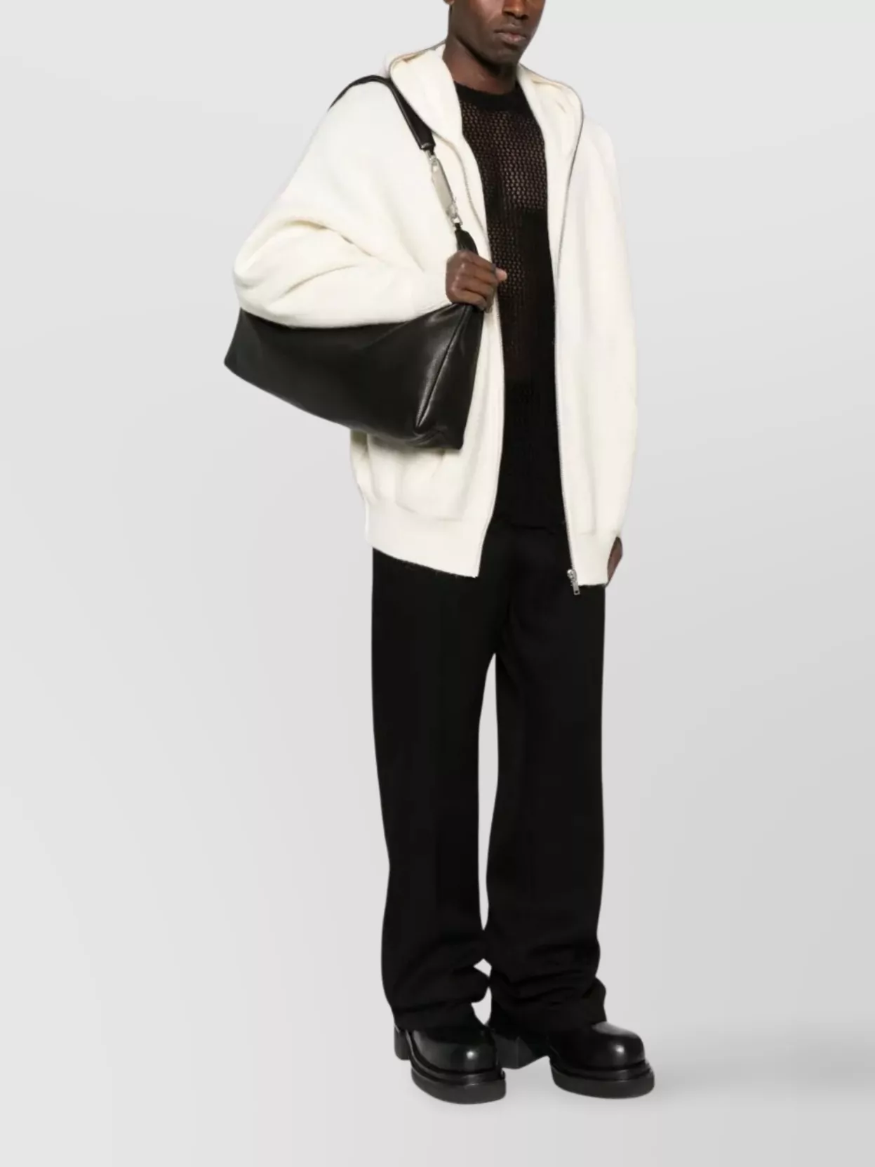 Rick Owens Adjustable Strap Shoulder Bag In Black