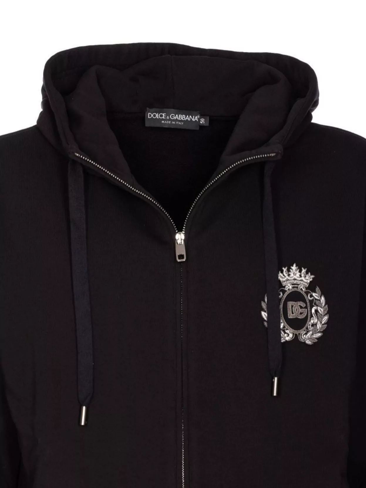 Dolce & Gabbana Hooded Sweater With Pockets And Ribbed Details In Black