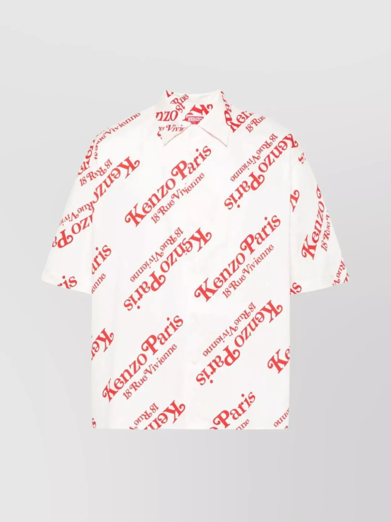 Shop Kenzo Verdy's Boxy Logo Print Shirt In White