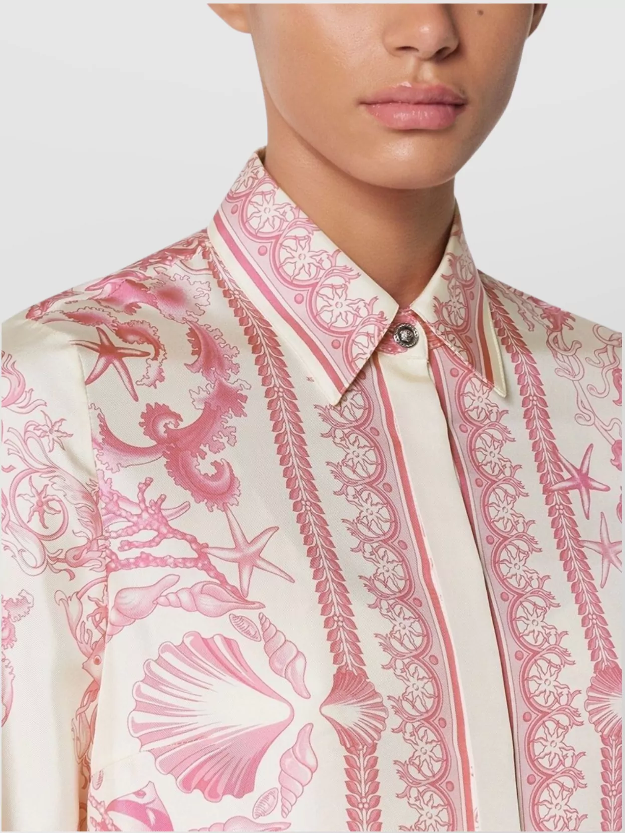 Versace Graphic Print Long Sleeves Top