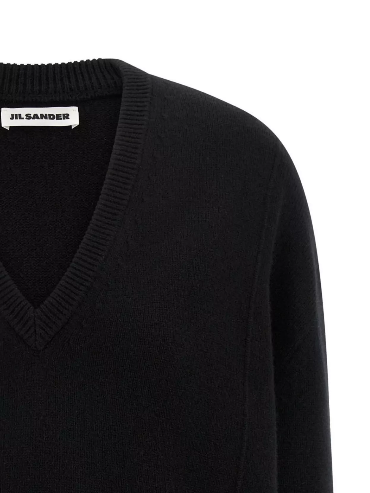 Jil Sander V-Neck Long Sleeve Cashmere Knit Sweater