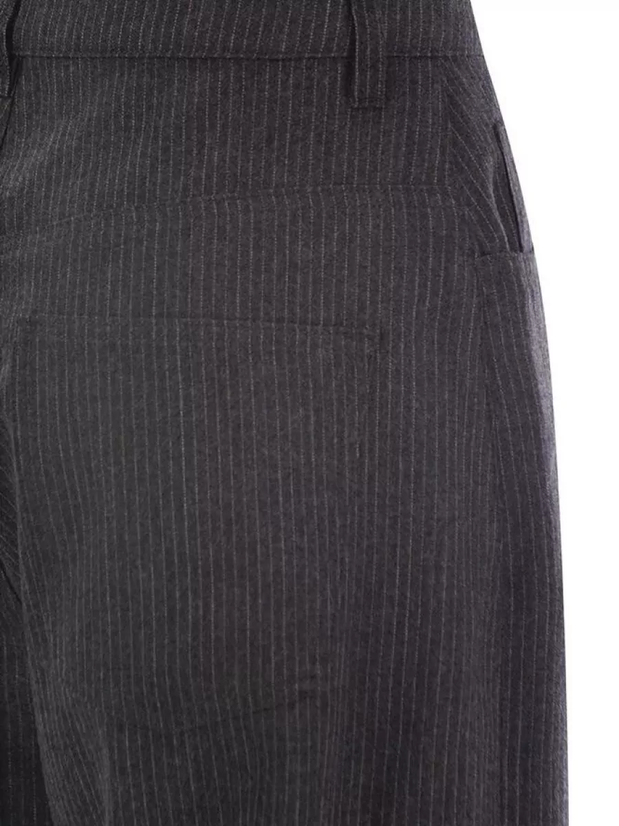 Fabiana Filippi Pinstripe Virgin Wool Tailored Trousers