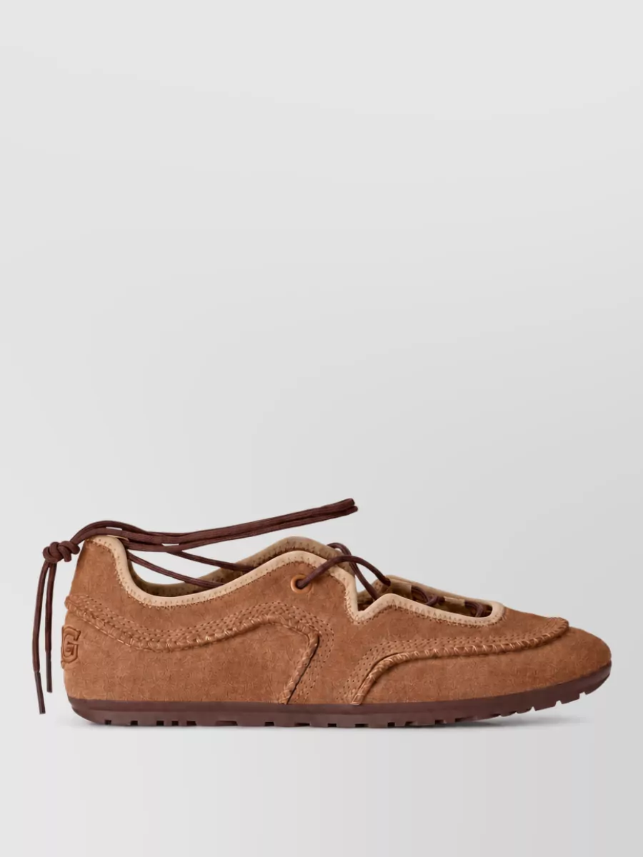 Ugg Leather Lace-Up Sneakers
