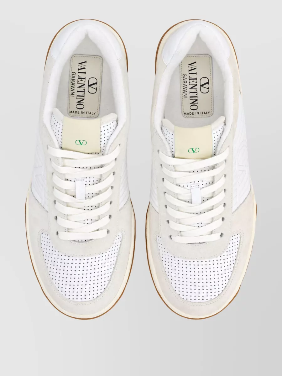 Valentino Garavani Sparry Lace Up Sneaker Suede Leather