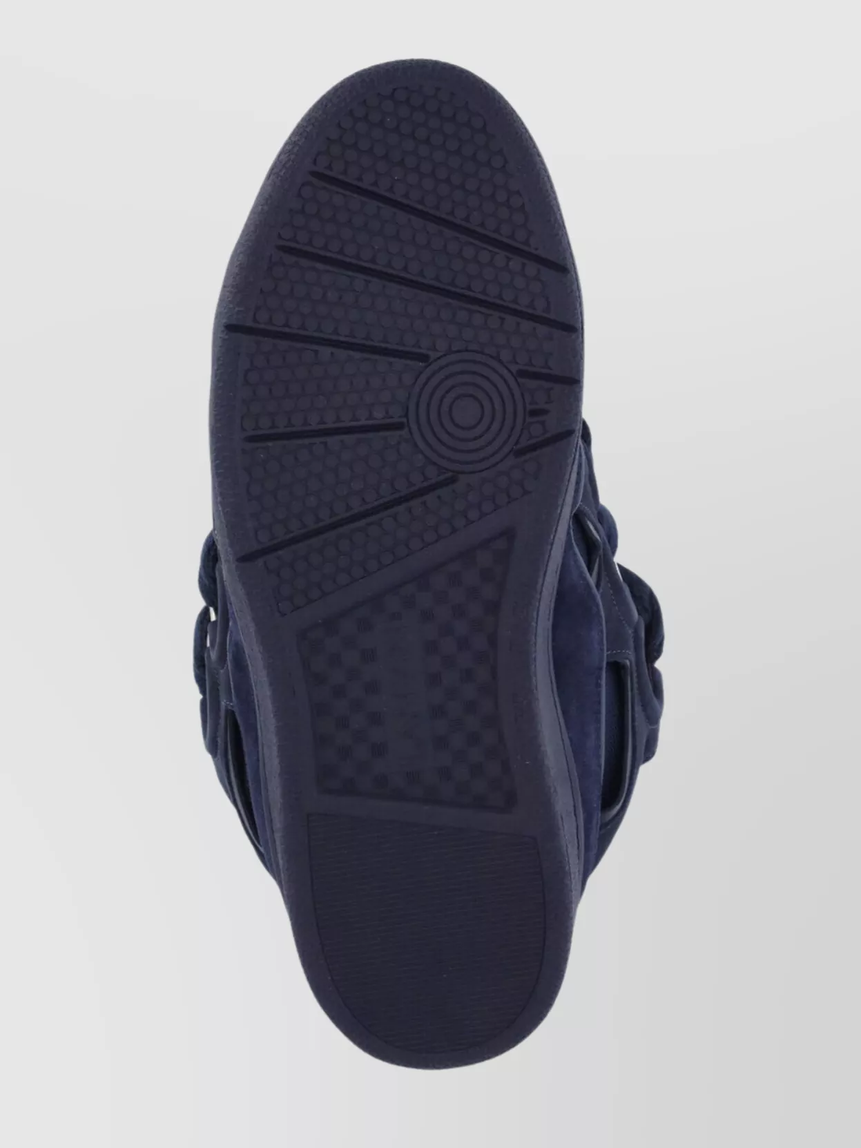 Lanvin Low Top Leather Sneakers With Perforated Detailing