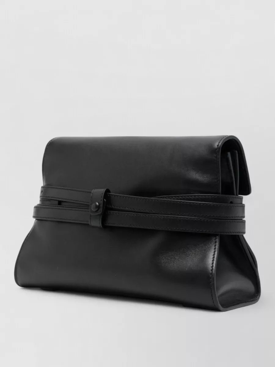 Moschino Leather Clutch Bag