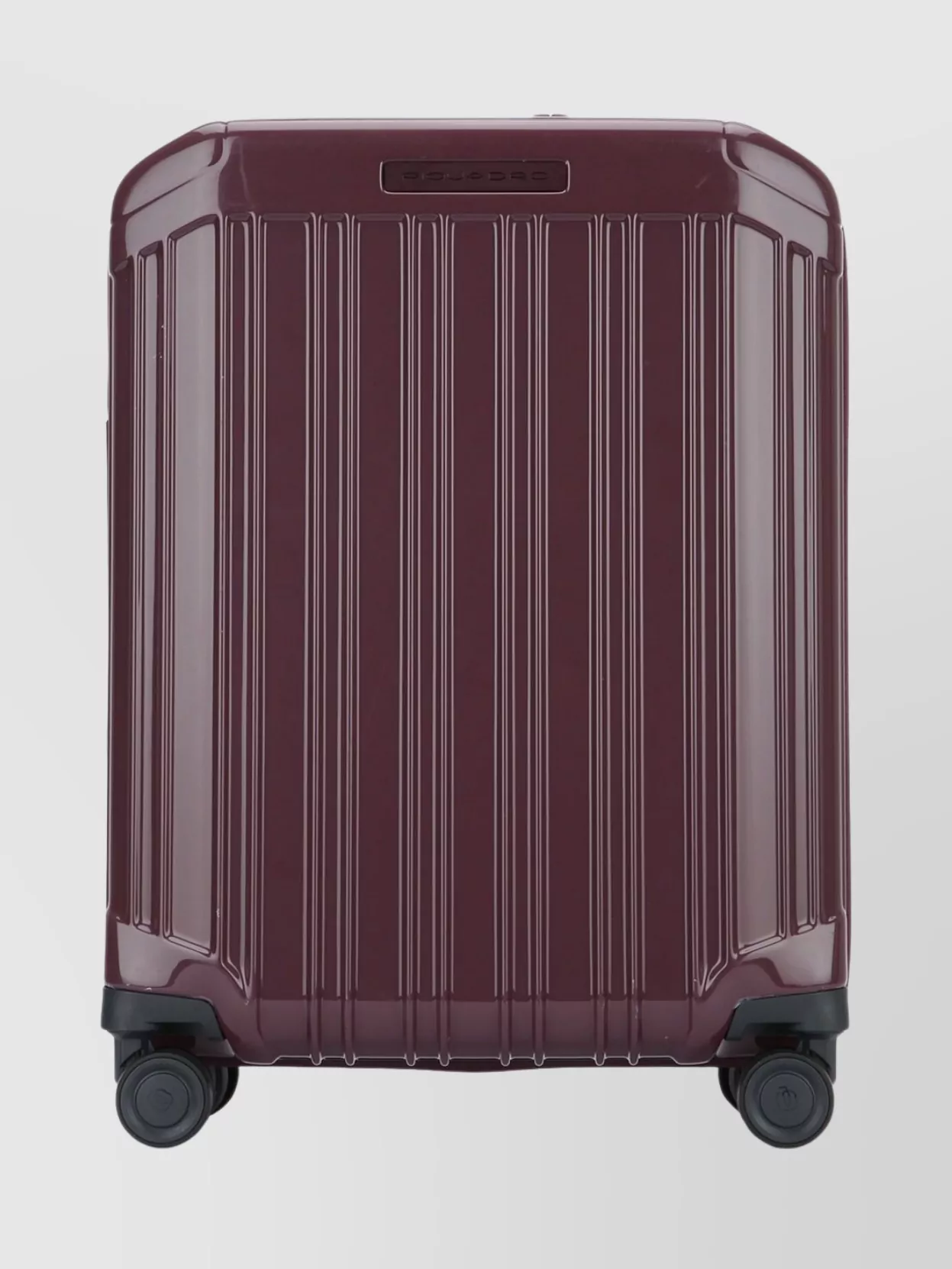 Piquadro Four Wheel Hard Shell Travel Trolley In Burgundy