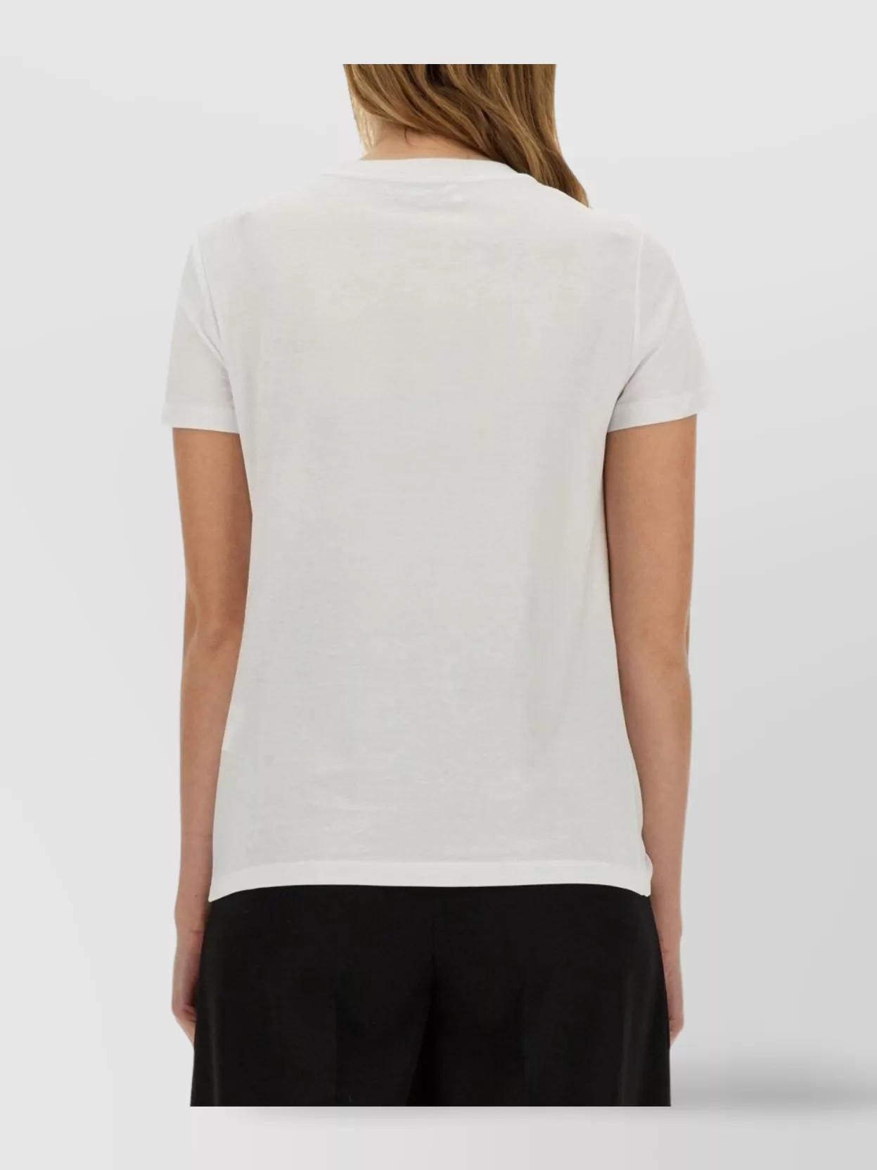 Max Mara Crew Neck T-Shirt Featuring Chest Pocket