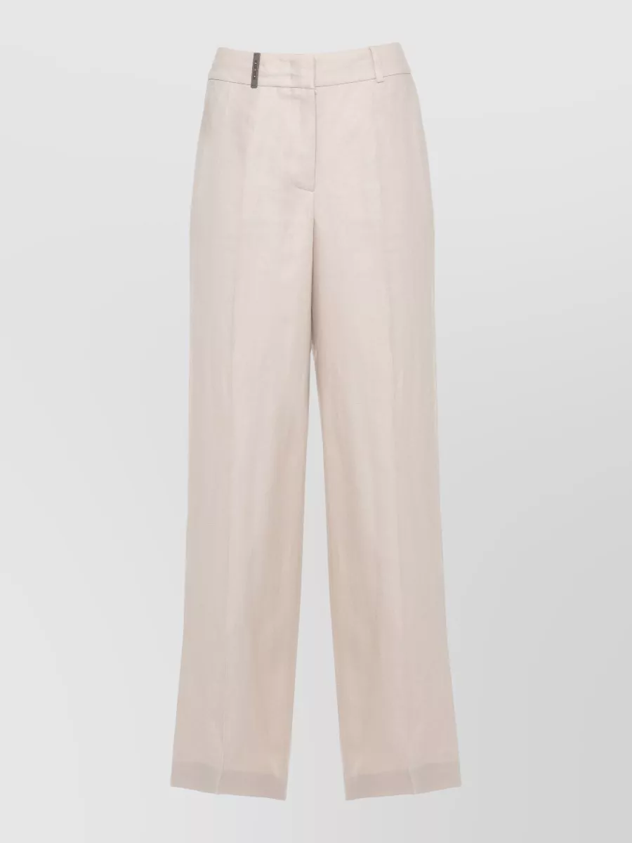 Peserico linen wide-leg trousers