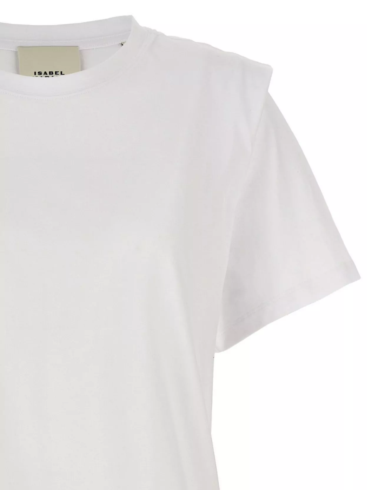 Isabel Marant Crew Neck Shoulder Detail Short Sleeve Top