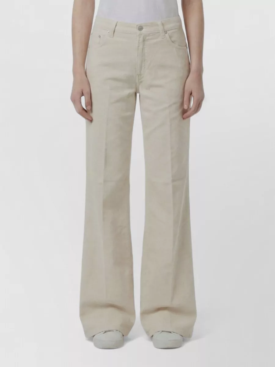 Haikure Cotton corduroy high-rise wide-leg jeans