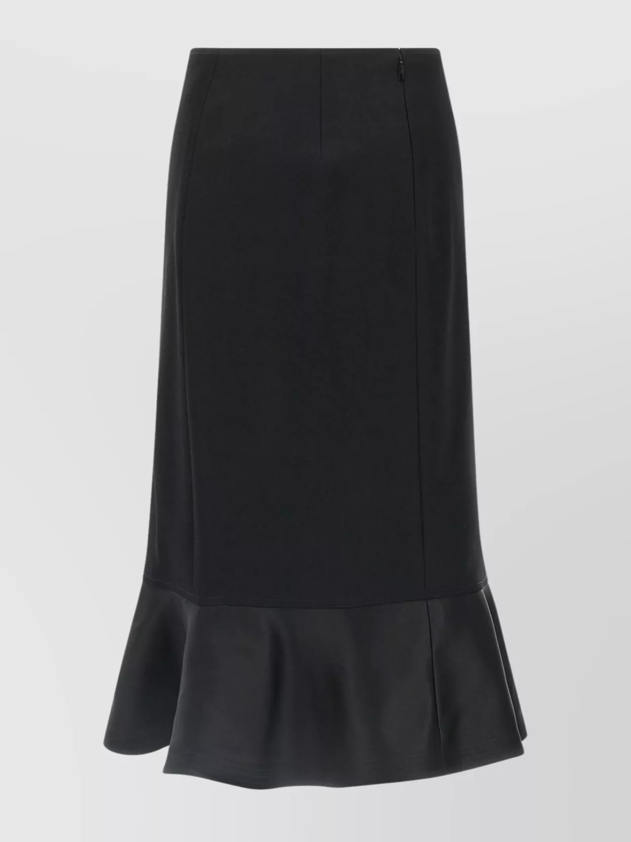 Fendi Ruffled Hem Skirt In Grain De Poudre
