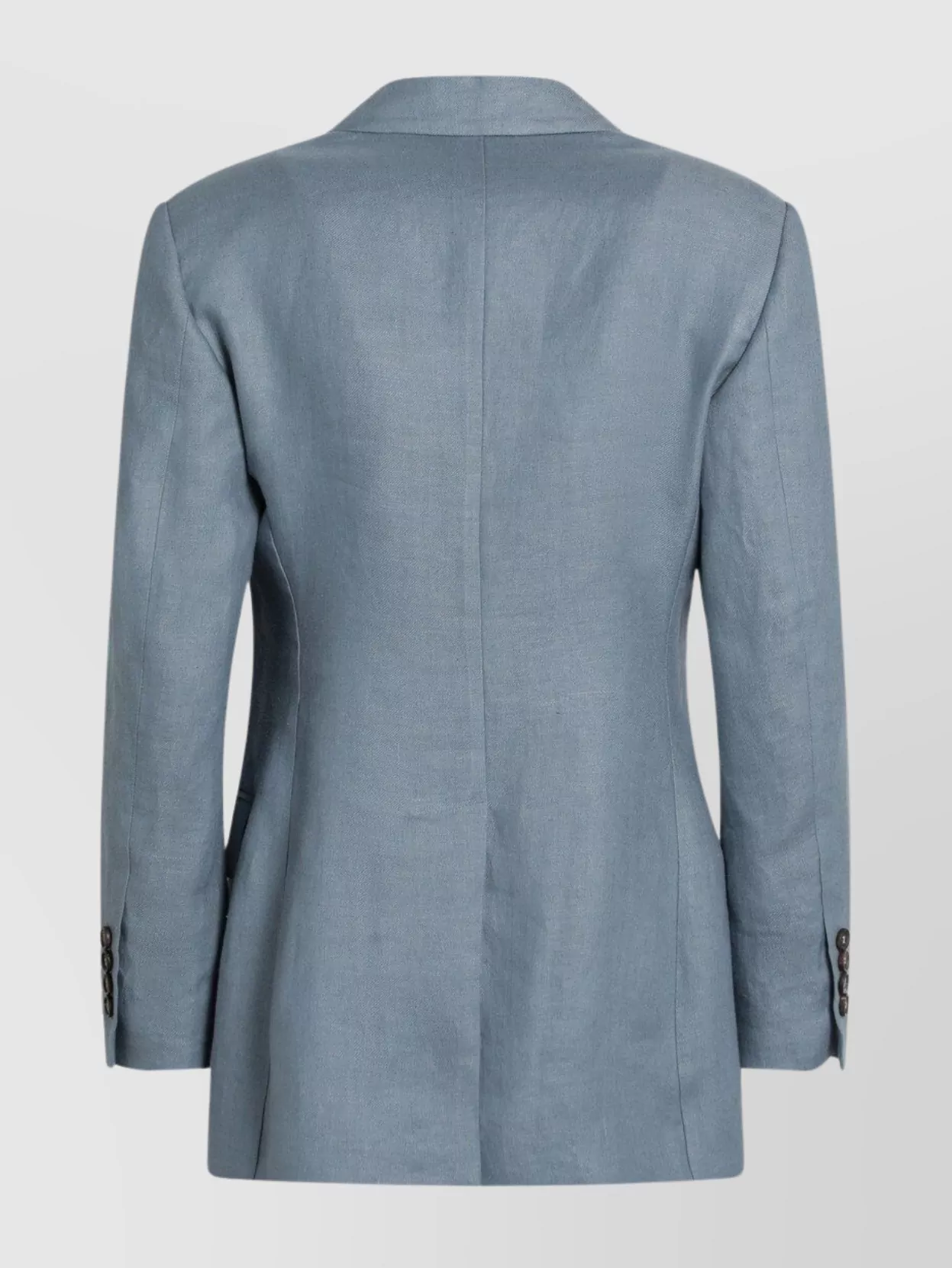 Brunello Cucinelli Hemp-linen Single-breasted Blazer In Blue