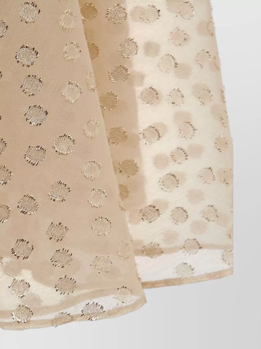 Lardini Polka-Dot Long-Sleeve Midi Dress