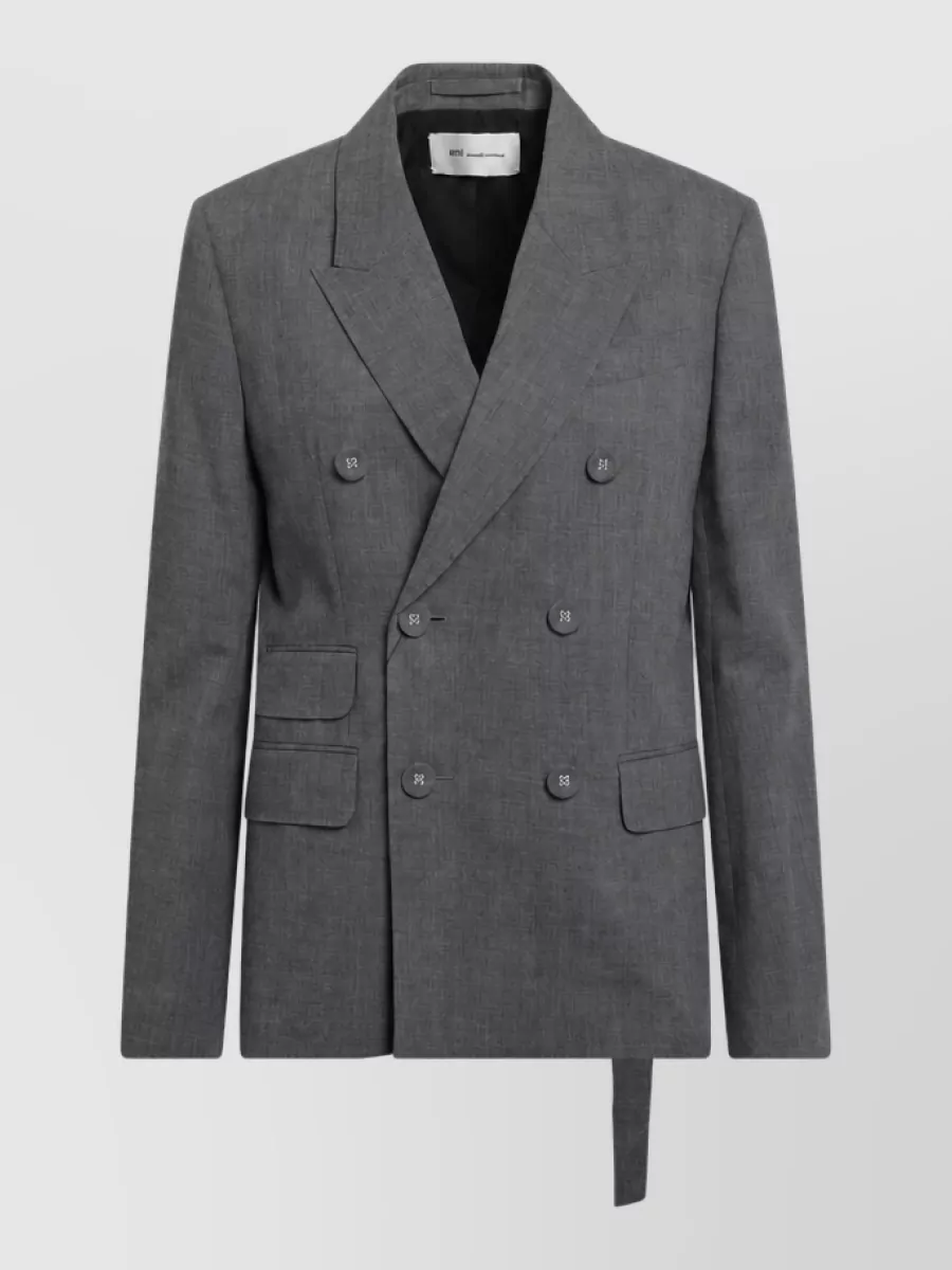 Ami Paris virgin wool double-breasted blazer