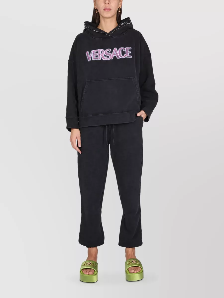 Versace Cotton Logo-Print Track Pants