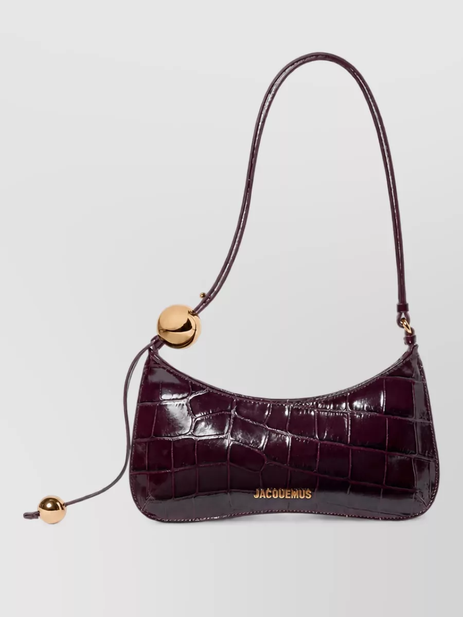 Jacquemus le bisou perle leather clutch bag