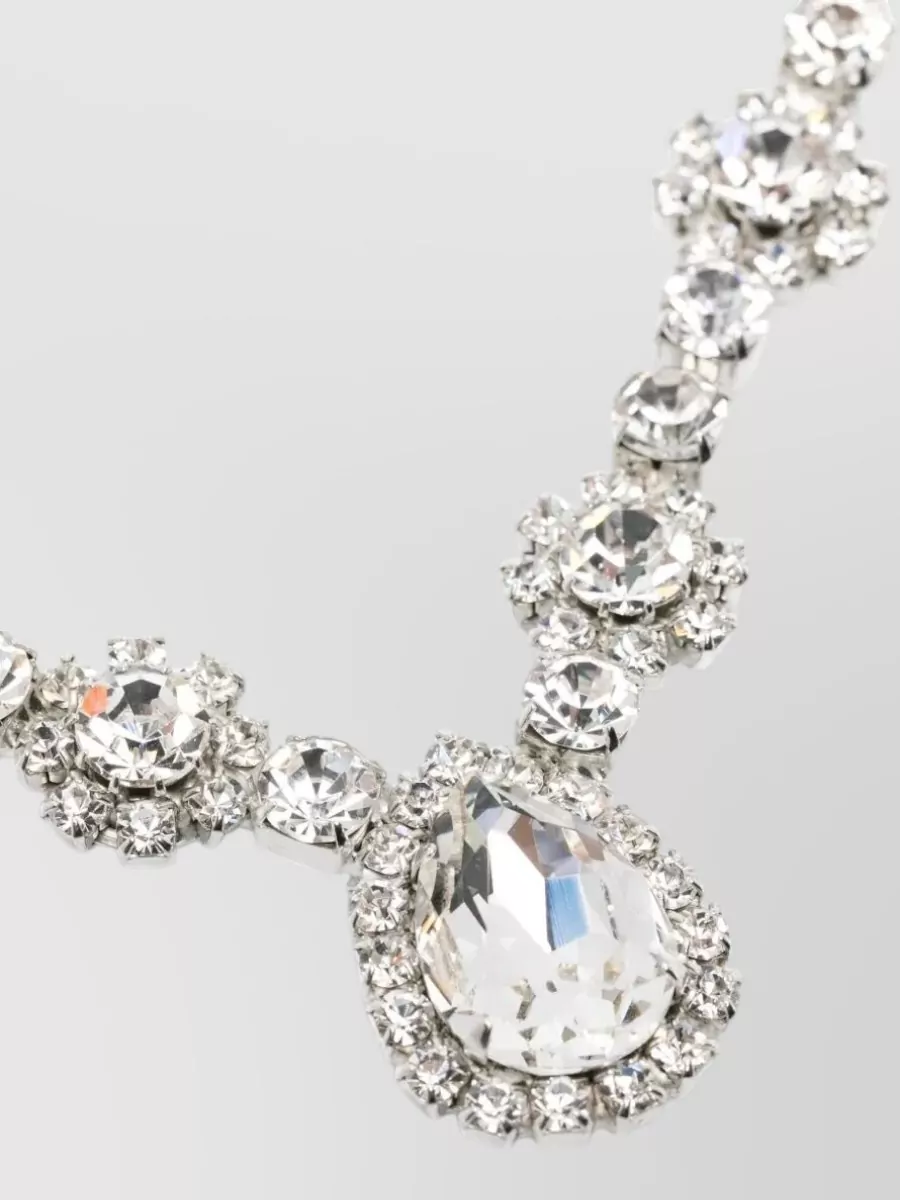 N 21 Ariel Teardrop Pendant Crystal Necklace