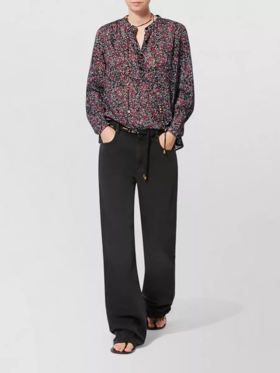 Isabel Marant Etoile Floral Print Long Sleeve Blouse