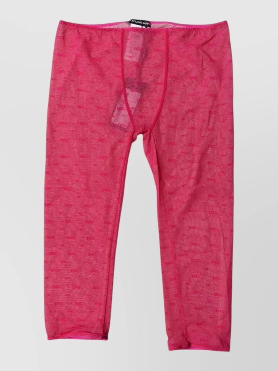 Dolce&Gabbana Logo lace cropped leggings