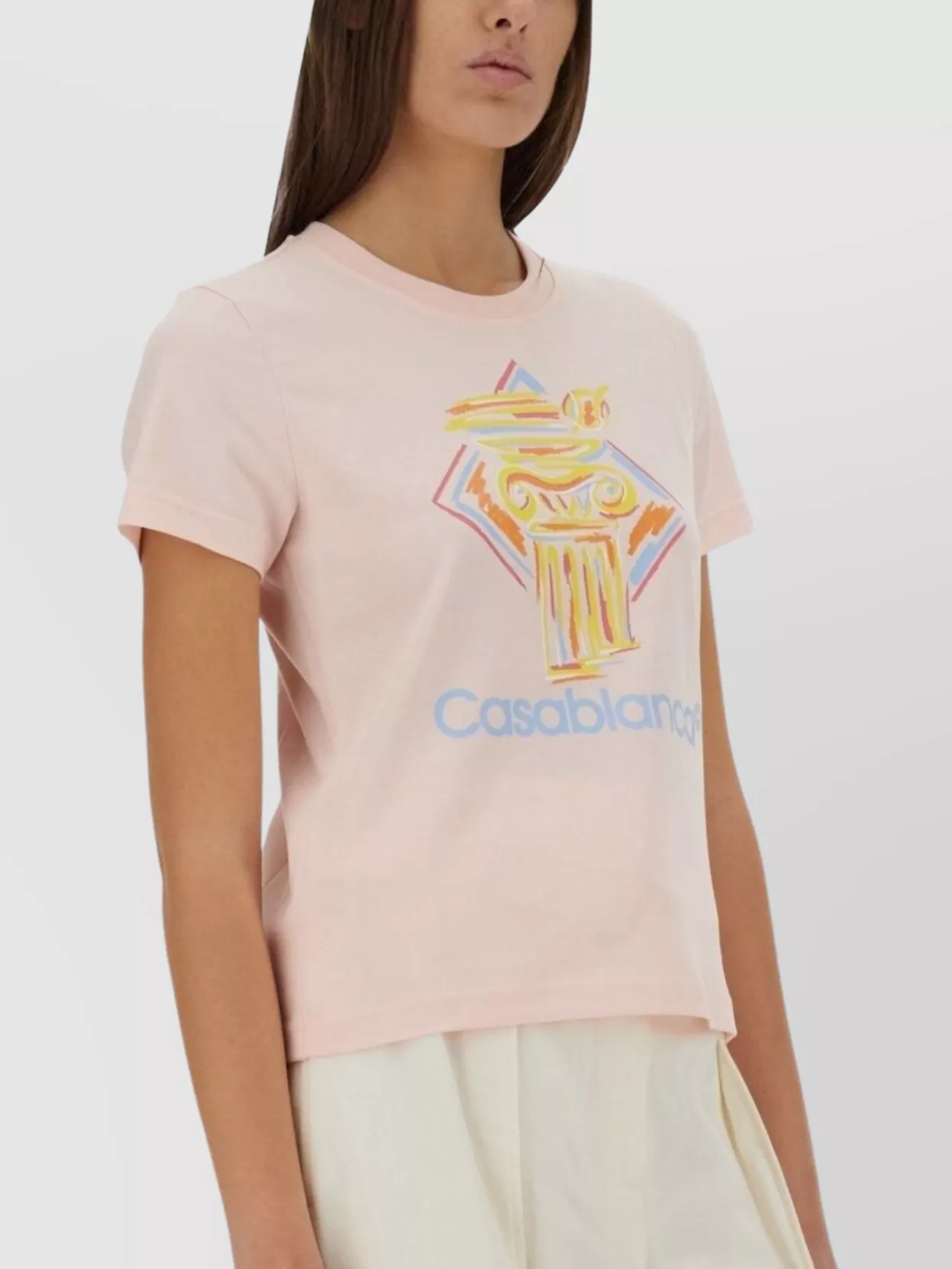 Casablanca Graphic Print Crew Neck Short Sleeve T-Shirt
