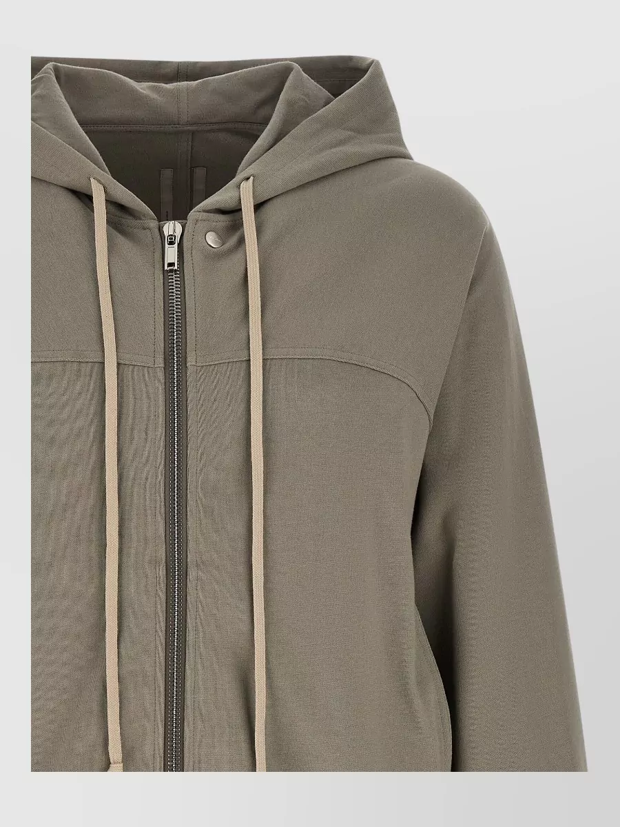 Rick Owens cotton hooded zip jacket
