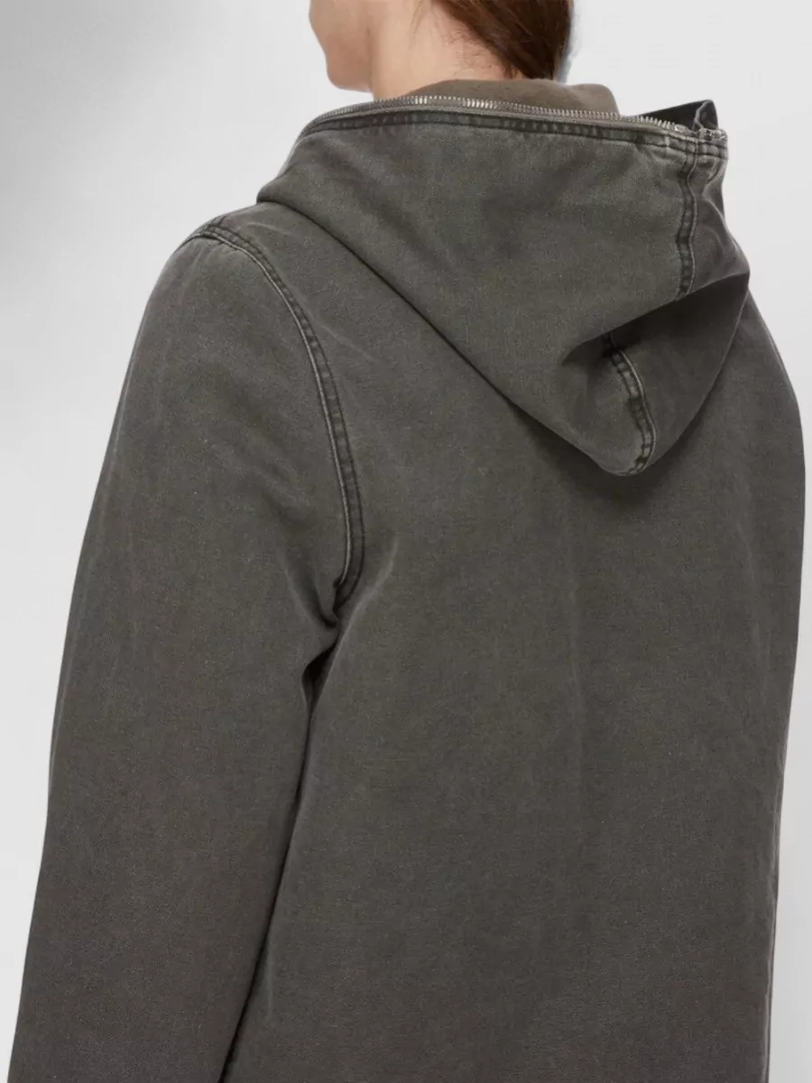 Rick Owens Drkshdw Denim Padded Hooded Jacket