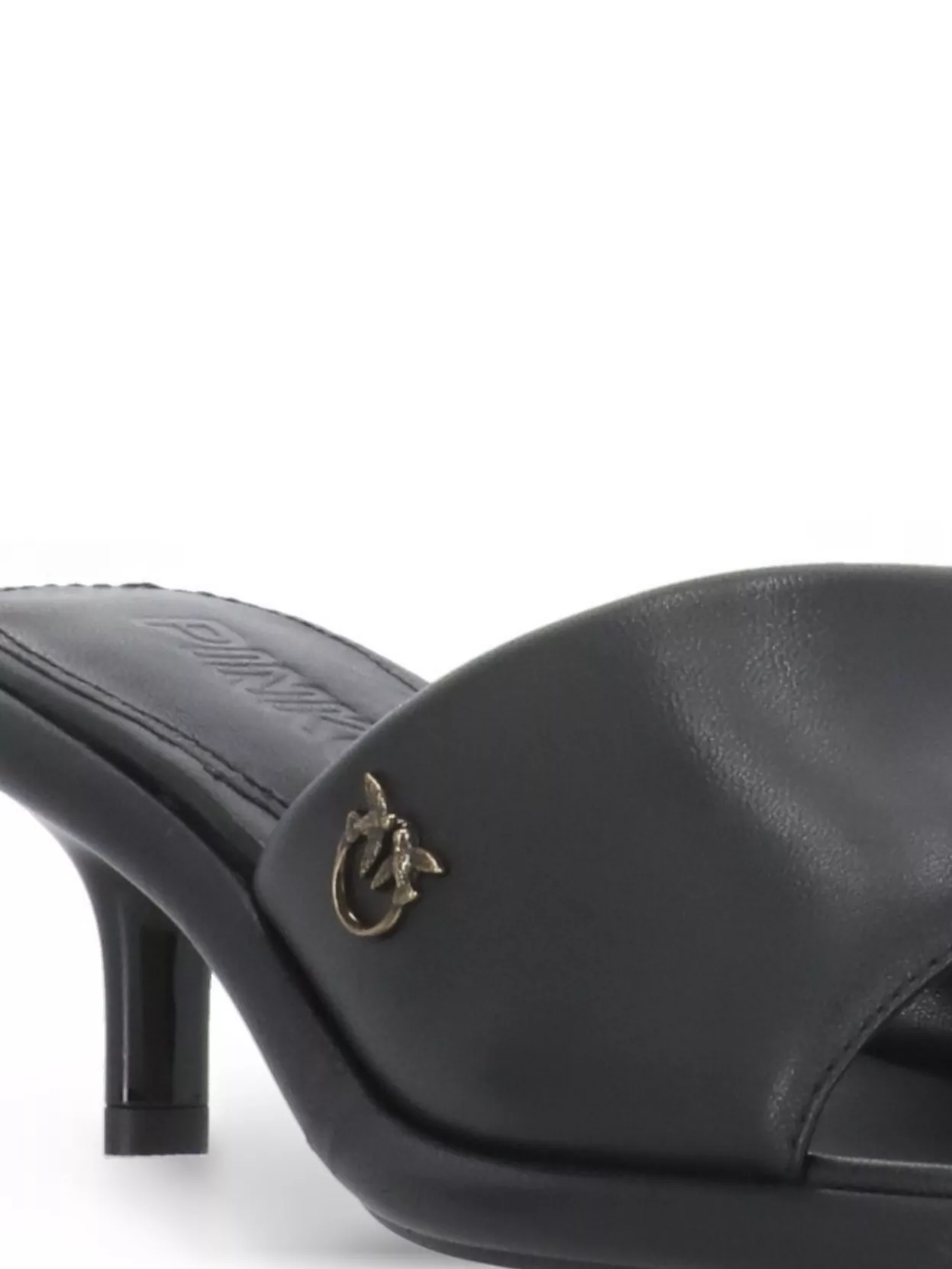 Pinko Leather Slippers Women Heel Kitten Toe