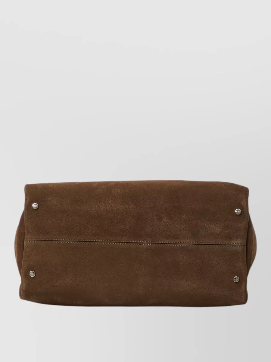 Tod's Medium Suede Leather Tote Bag