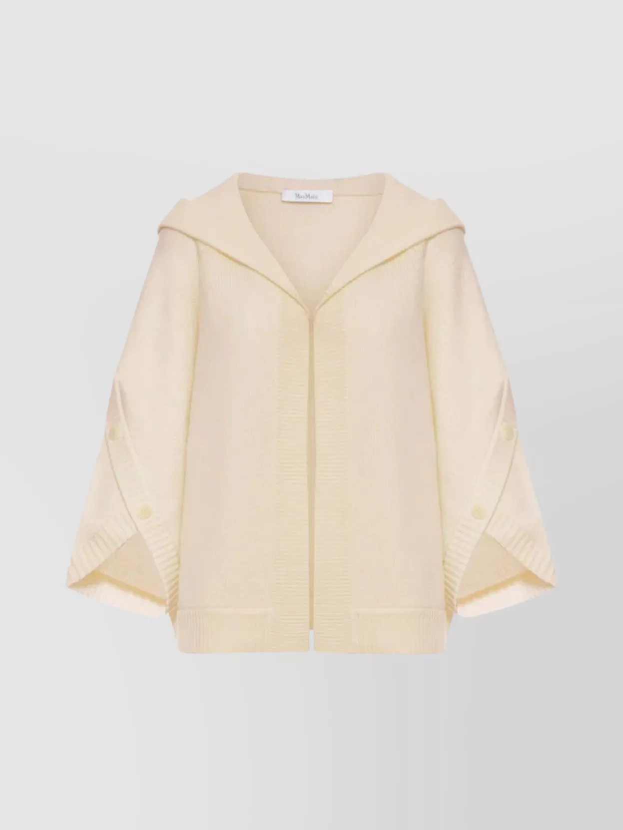 Max Mara Hooded Knitwear Relaxed Silhouette In Neutral