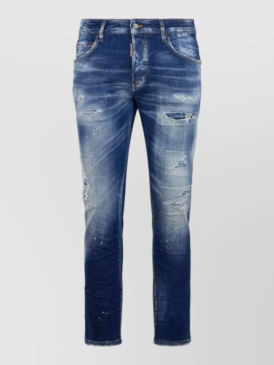 Dsquared2 denim low-rise straight-leg jeans