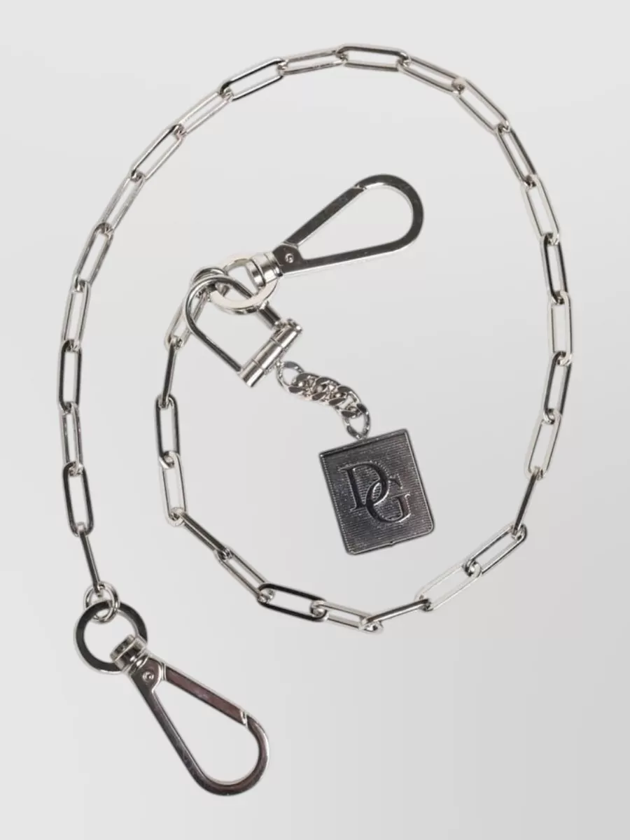 Dolce&Gabbana metal chain charm keychain