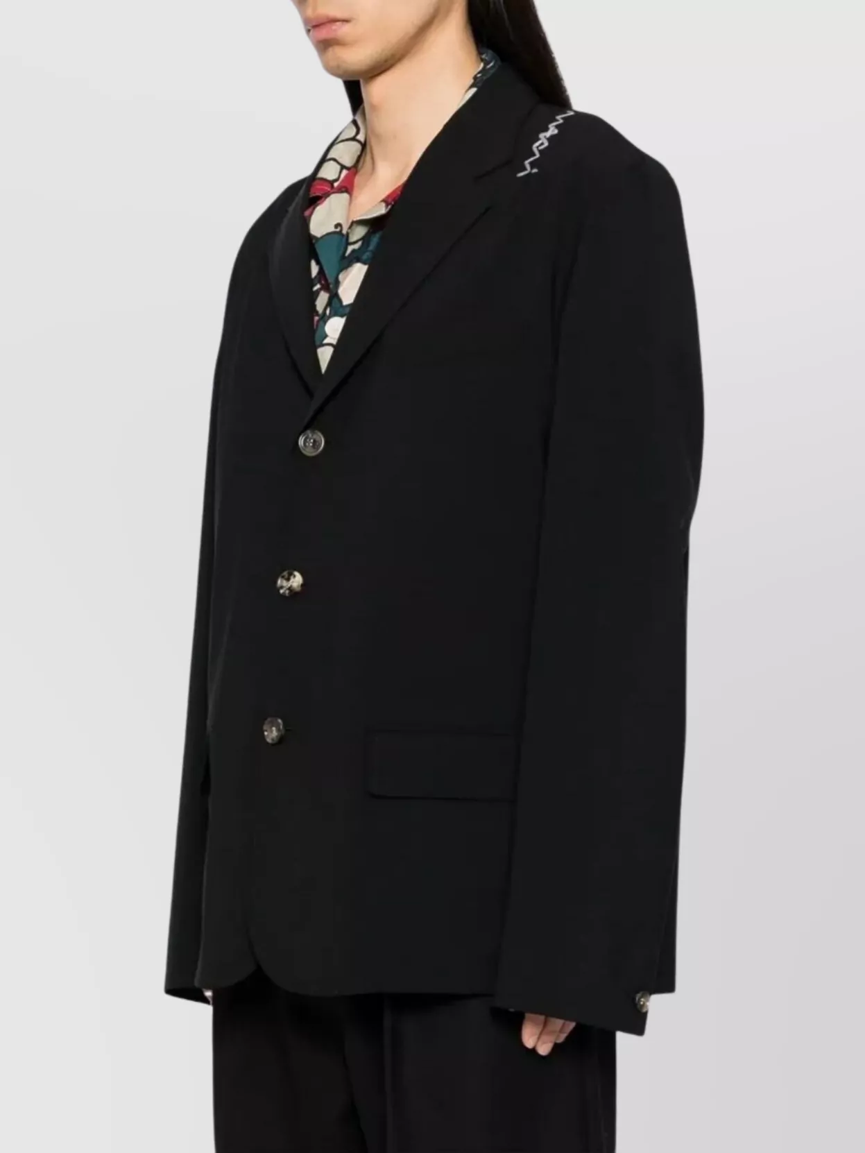 Marni Embroidered Detail Front Pockets Long Sleeves Jacket