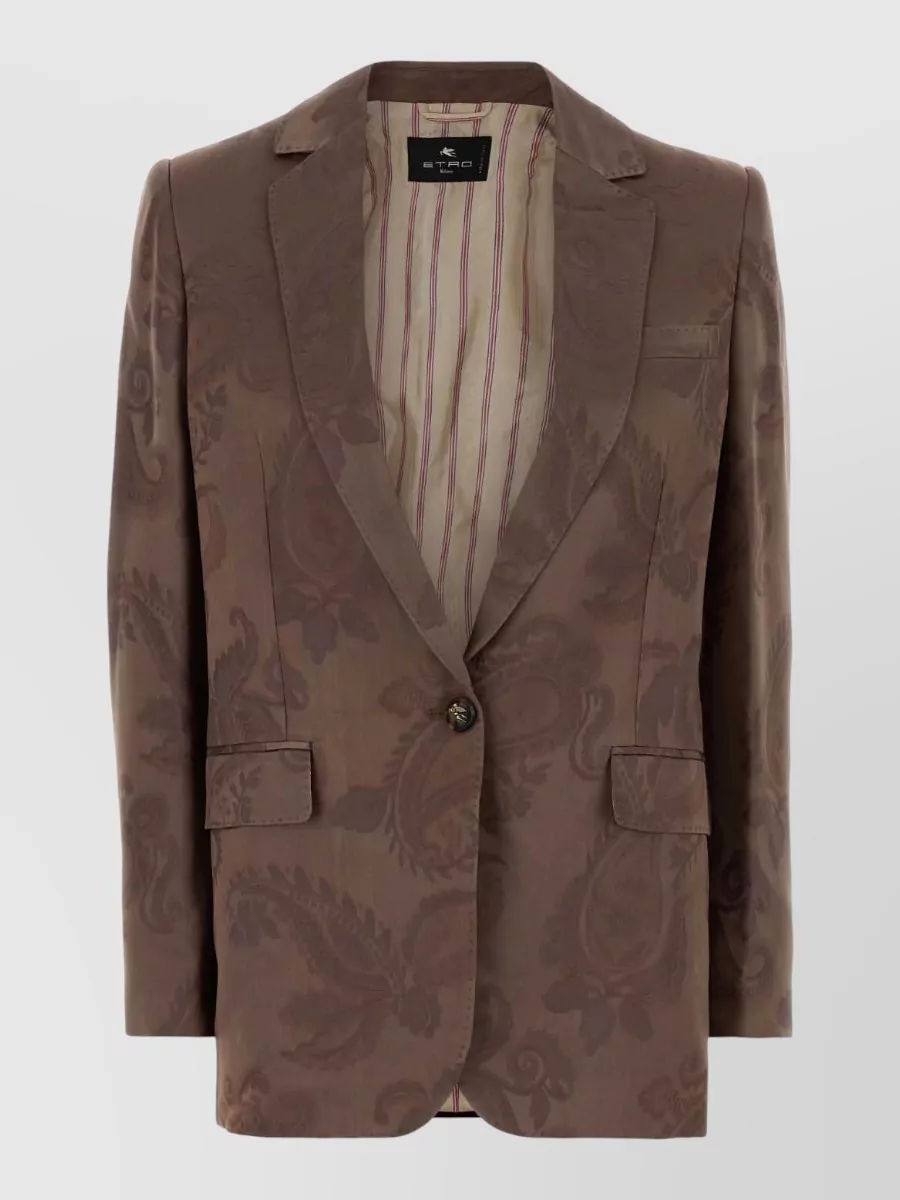 Etro silk embroidered jacquard blazer