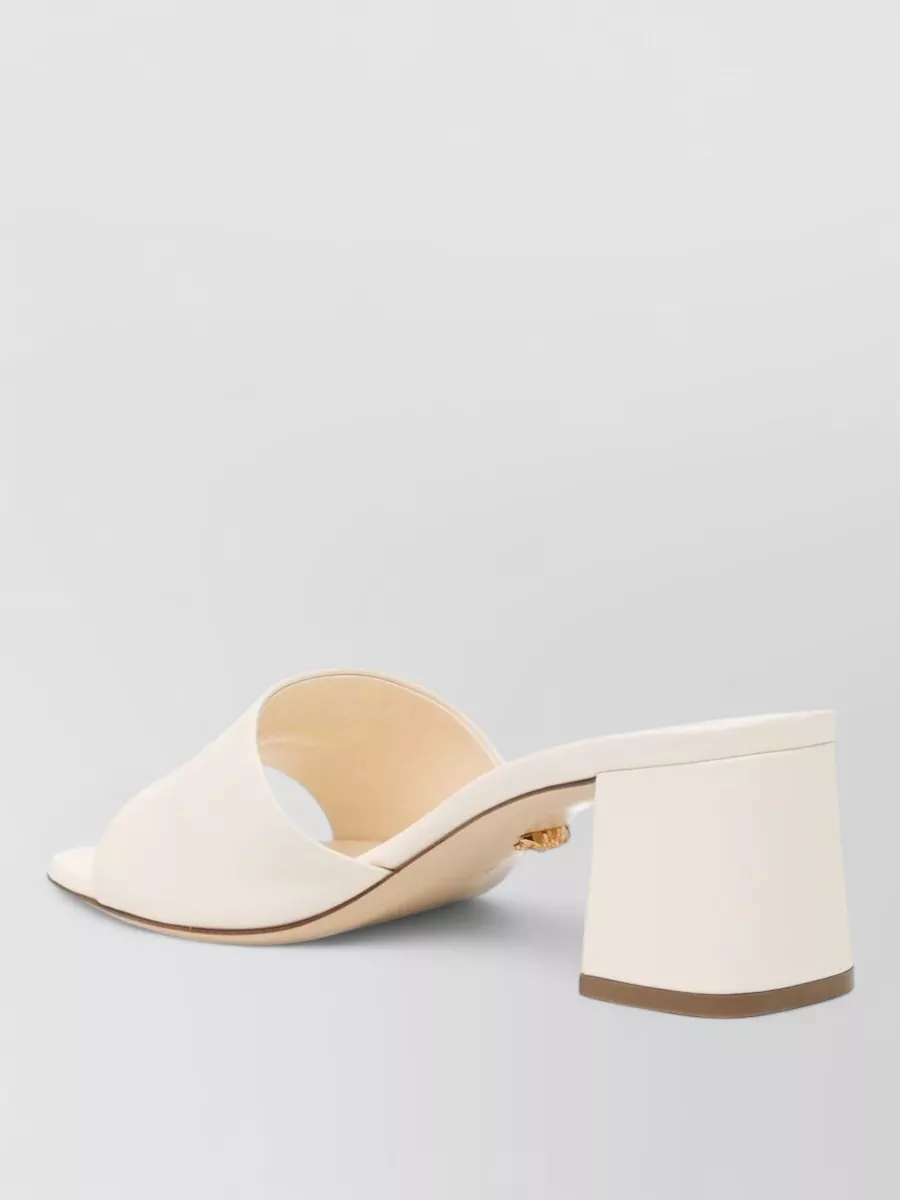 Versace Leather Open-Toe Mules