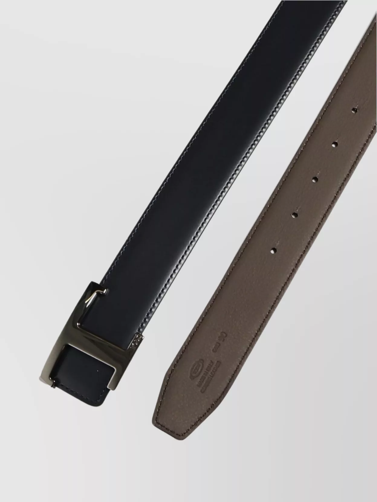 Tod's Reversible Belt With Adjustable Length And Signature Buckle