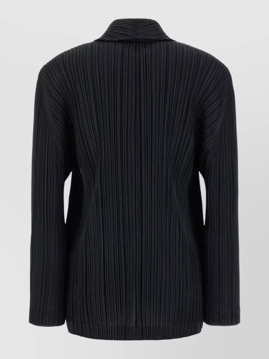 Pleats Please Issey Miyake Pleated Single-Breasted Blazer