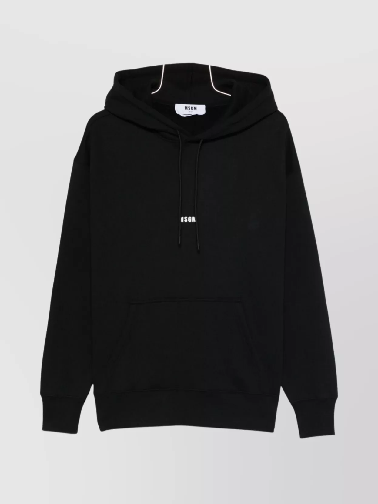 Msgm Hooded Sweatshirt Featuring Kangaroo Pocket In Black
