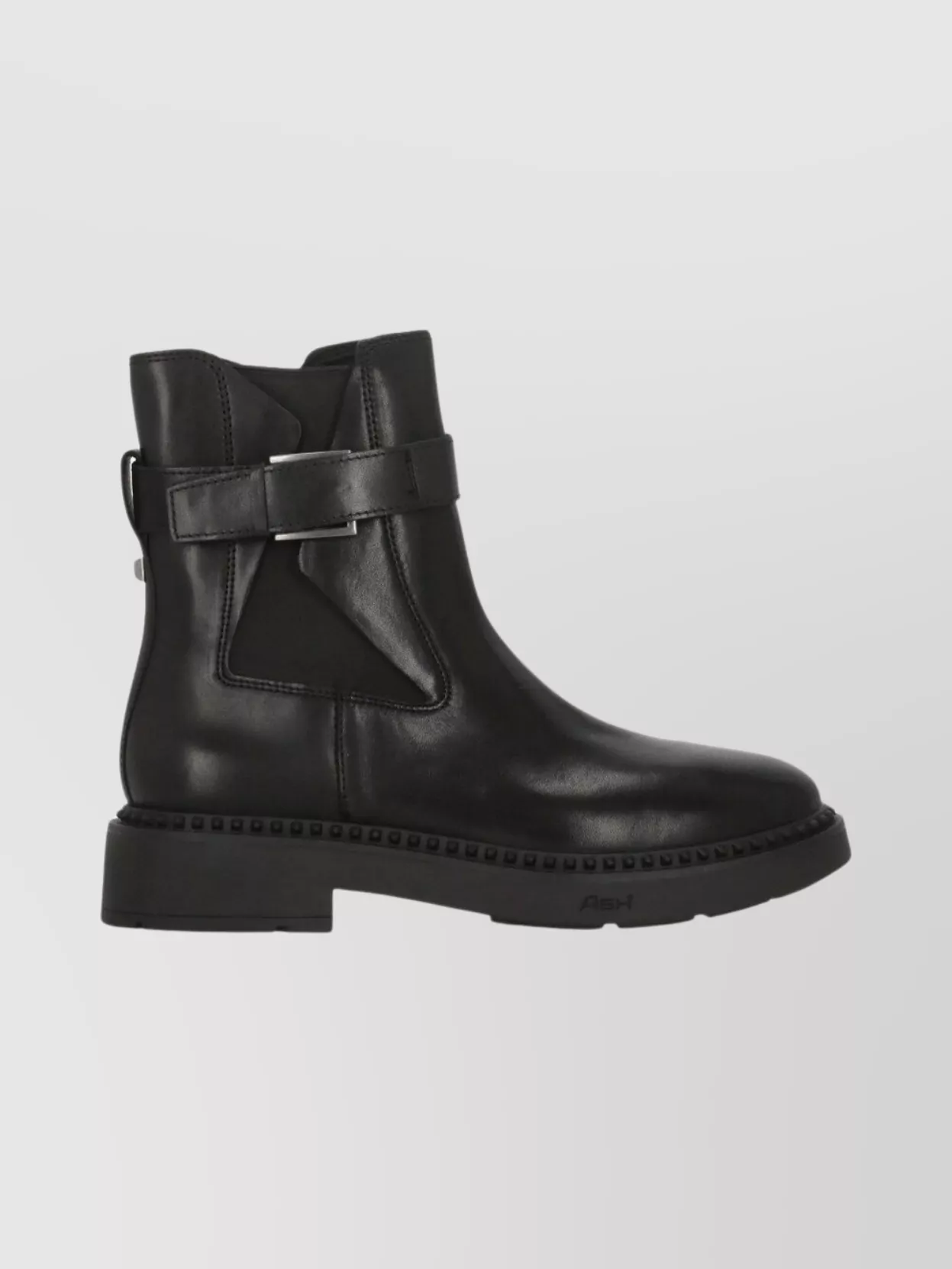 Ash Leather Chelsea Ankle Boots With Block Heel
