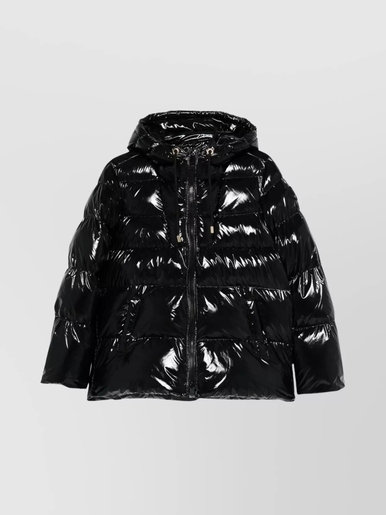 Pinko glossy hooded down puffer jacket