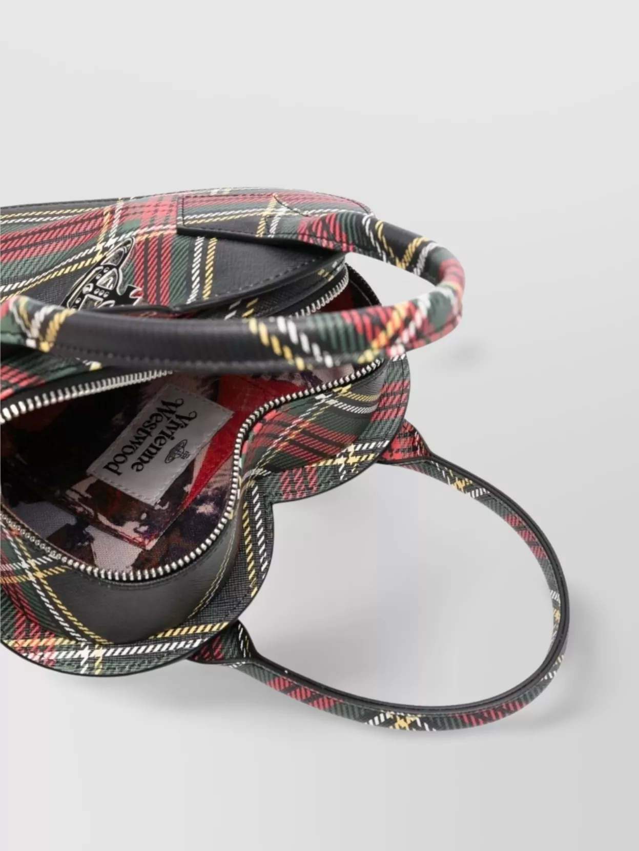 Vivienne Westwood Heart Check Plaid Shoulder Bag