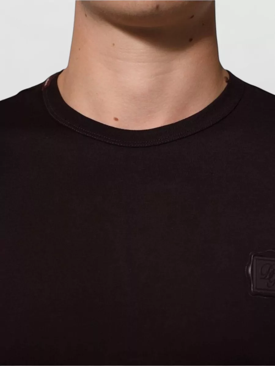 Dolce&Gabbana Cotton Slim-Fit Logo-Patch Crew-Neck T-Shirt